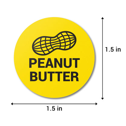 1.5 inch Peanut Butter Food Labels (Roll)