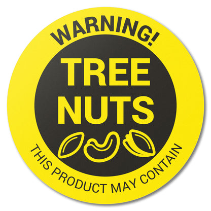 1.5 inch Tree Nuts Warning Food Labels (Roll)
