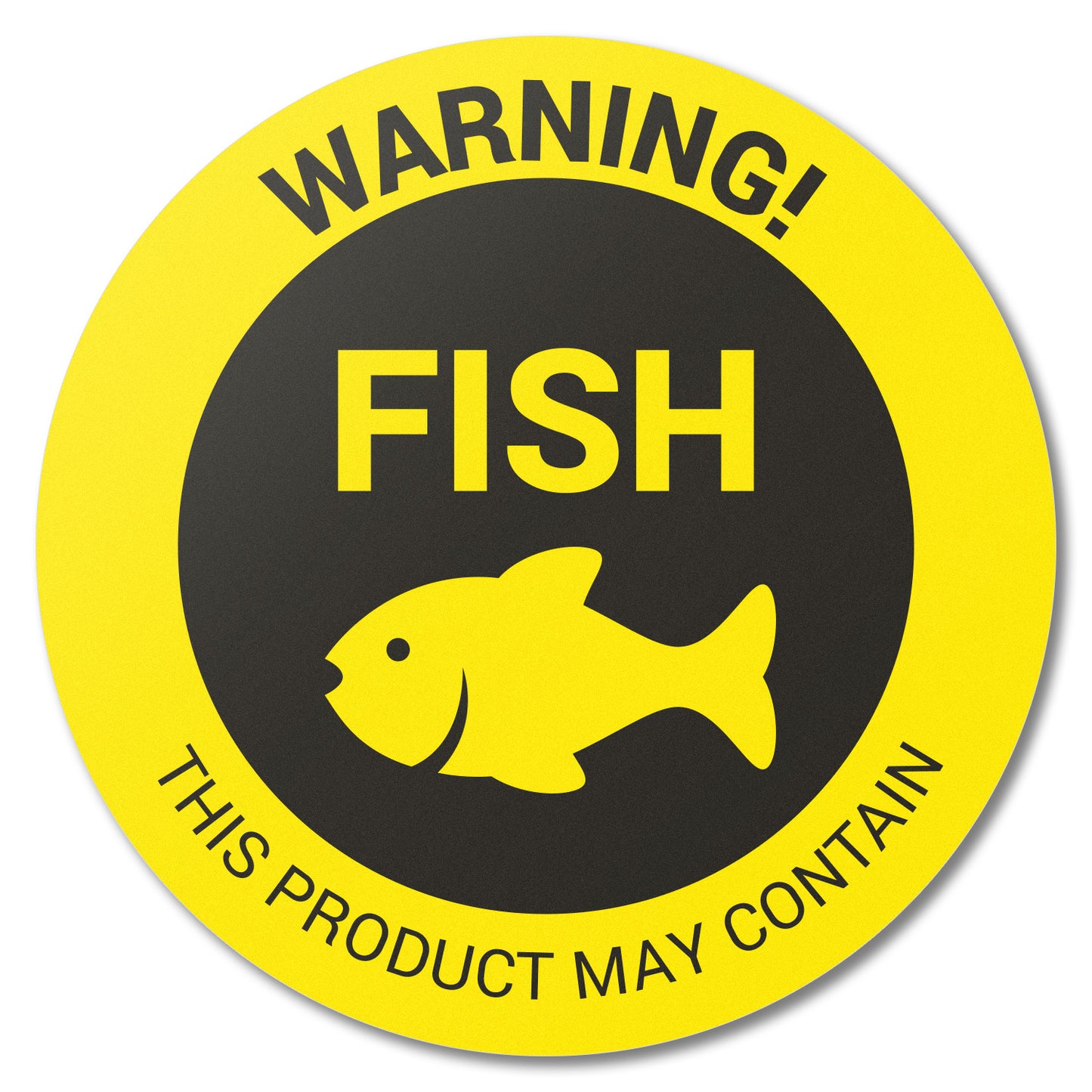 1.5 inch Fish Warning Food Labels (Roll)