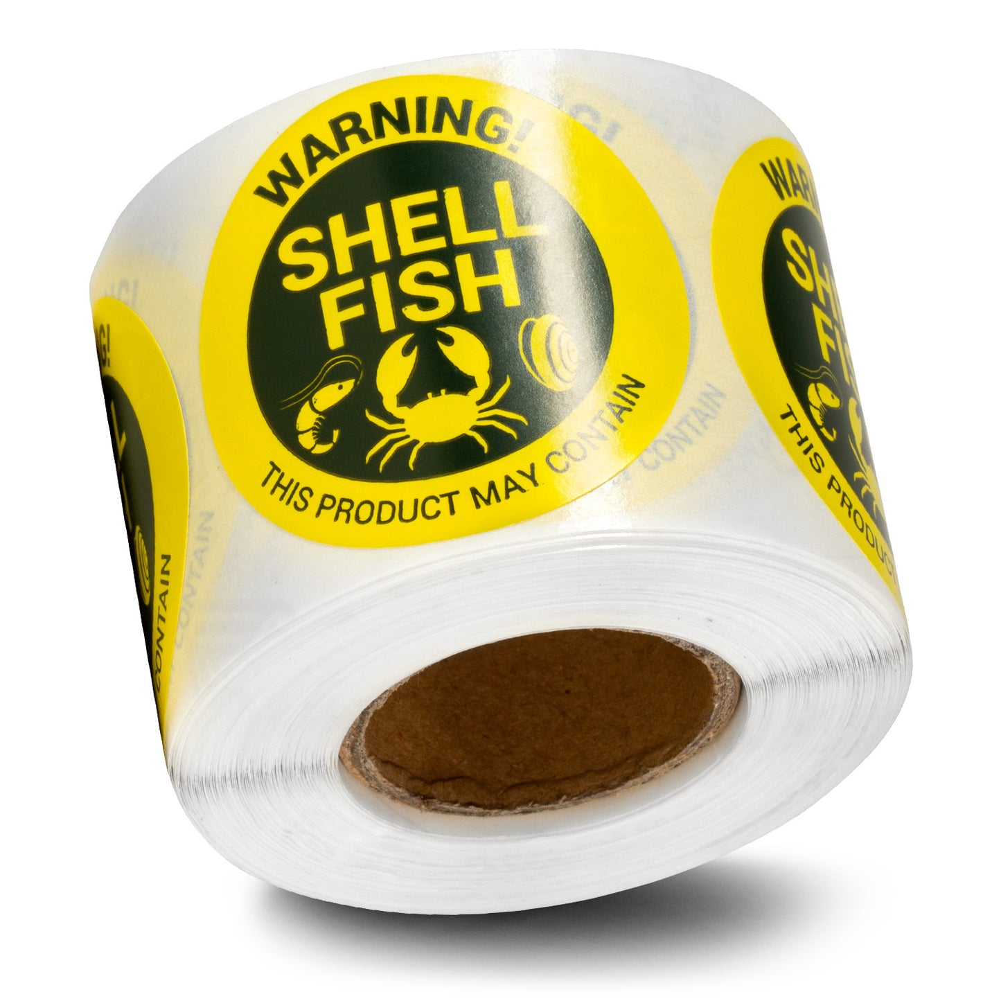 1.5 inch Shellfish Warning Food Labels (Roll)