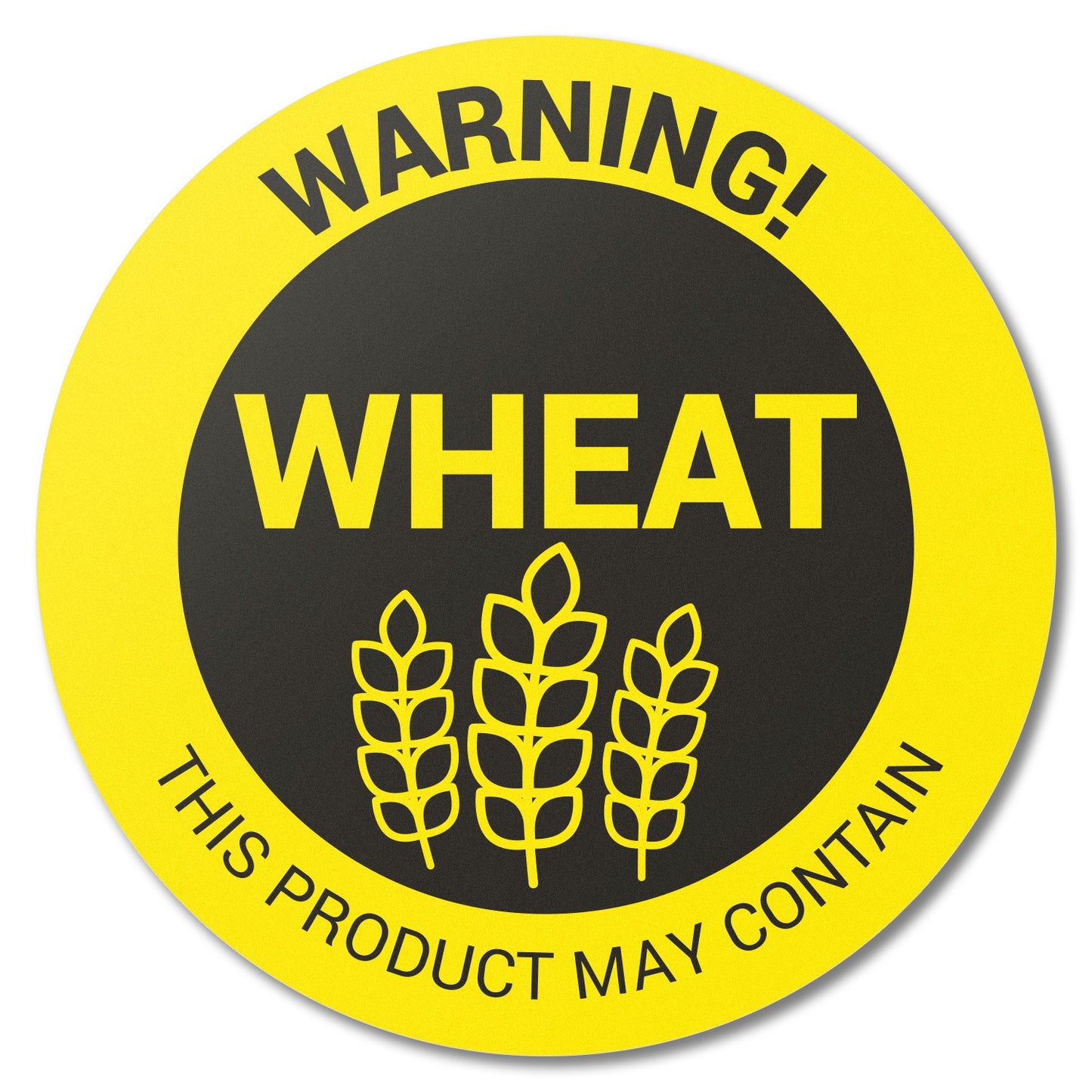1.5 inch Wheat Warning Food Labels (Roll)
