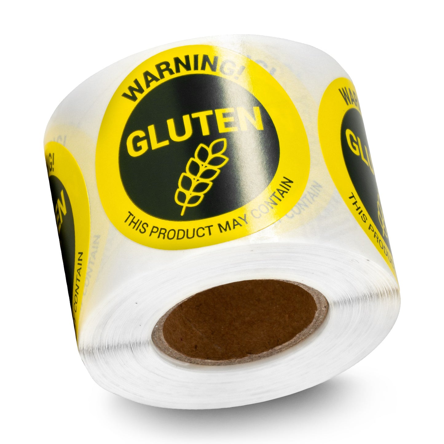 1.5 inch Gluten Warning Food Labels (Roll)