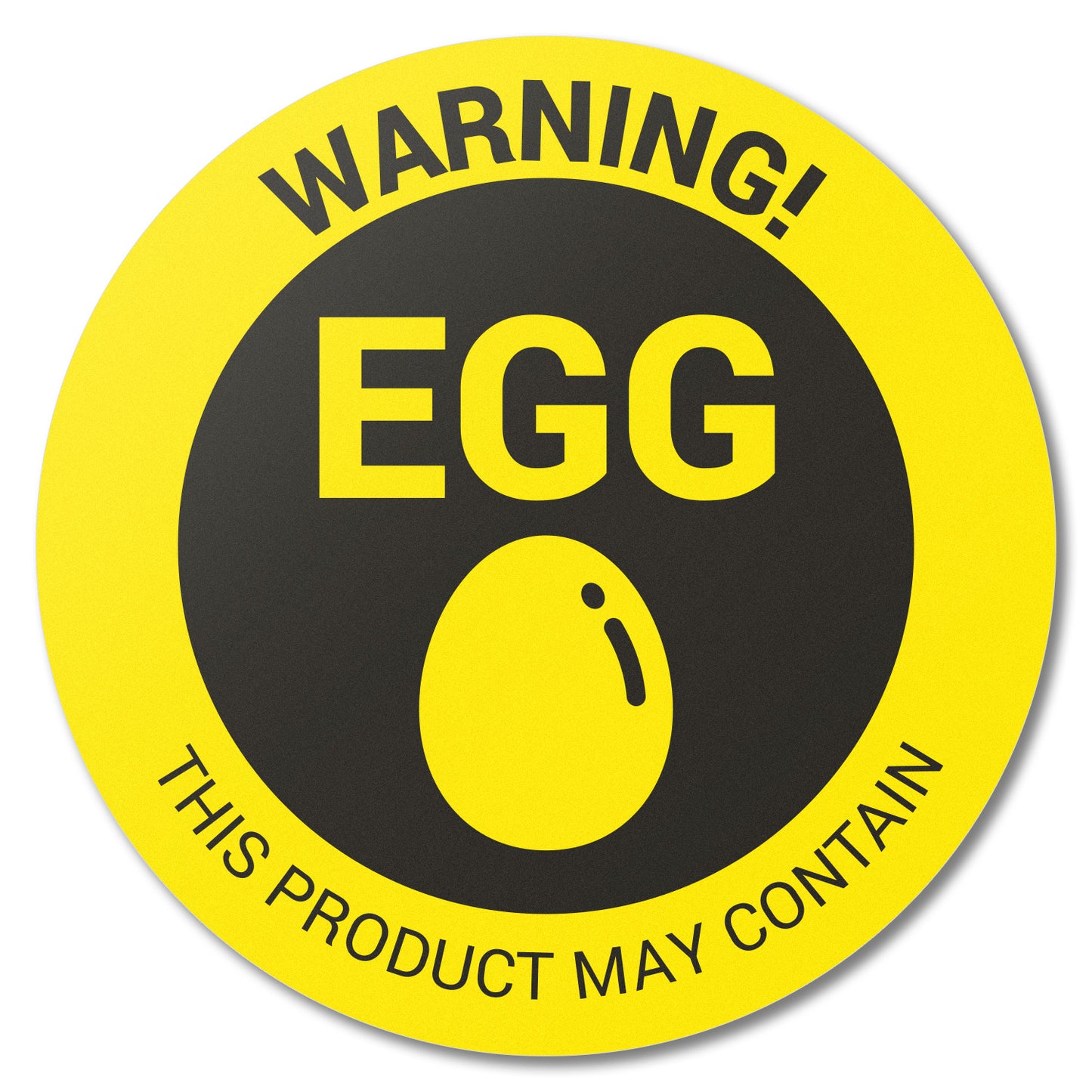 1.5 inch Egg Warning Food Labels (Roll)