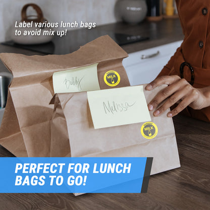 1.5in Stickers: May Contain Milk Food Allergen Warning Labels