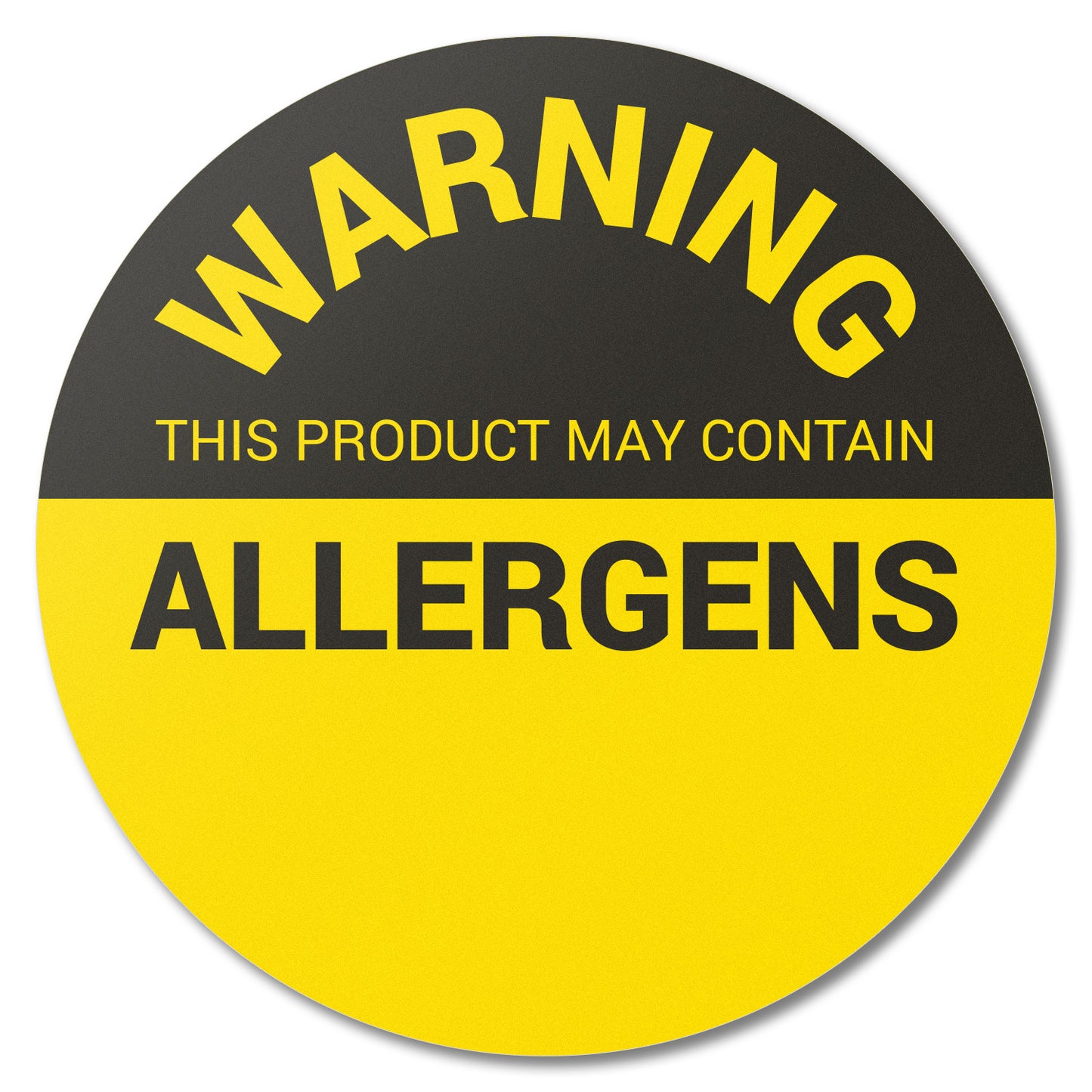 1.5 inch Warning Allergens Food Labels (Roll)
