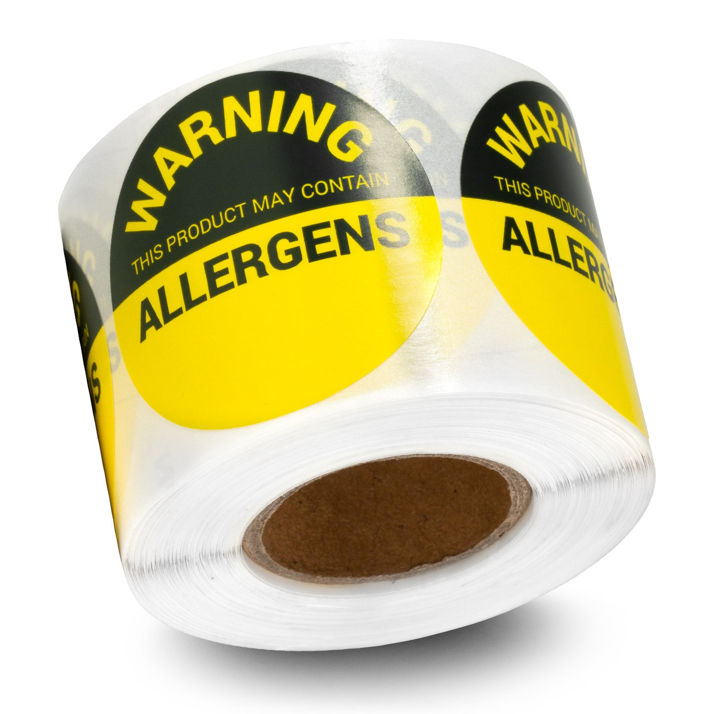 1.5 inch Warning Allergens Food Labels (Roll)