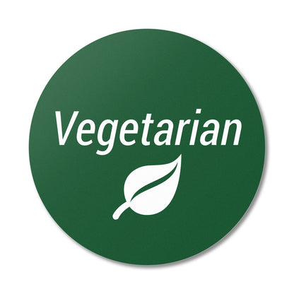 1.5 inch Vegetarian Food Labels (Roll)