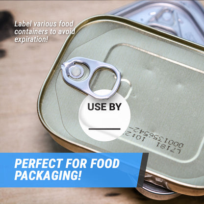 1.5 inch Use By Food Storage Labels with Write-In Area (Roll)