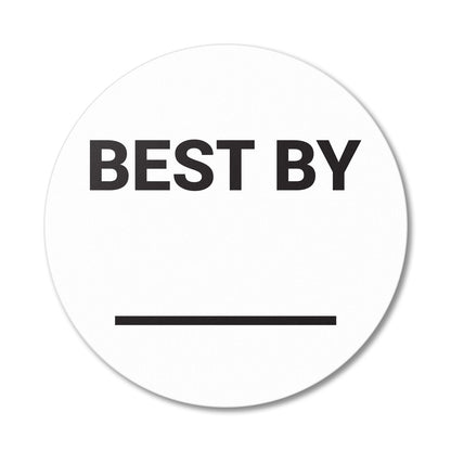 1.5in Stickers: Best By Food Storage Labels with Write-In Area
