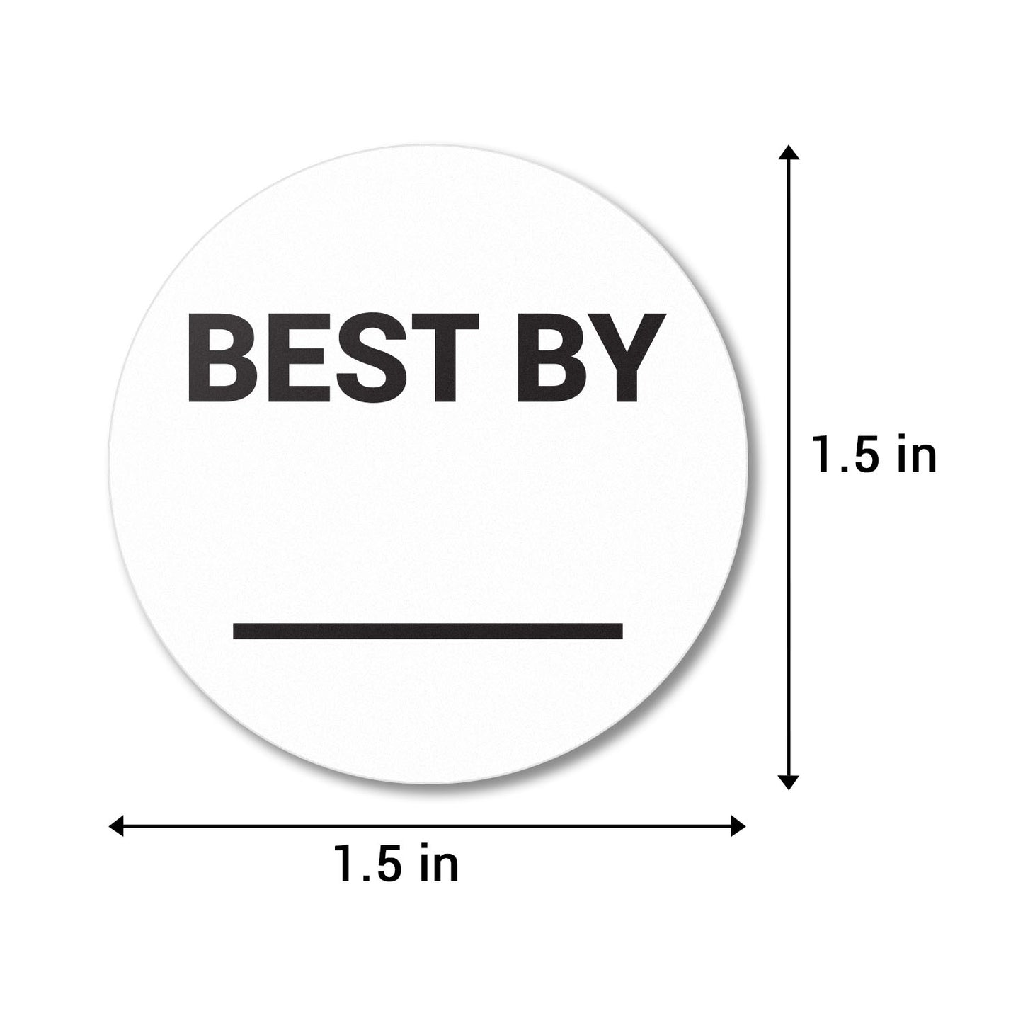 1.5in Stickers: Best By Food Storage Labels with Write-In Area