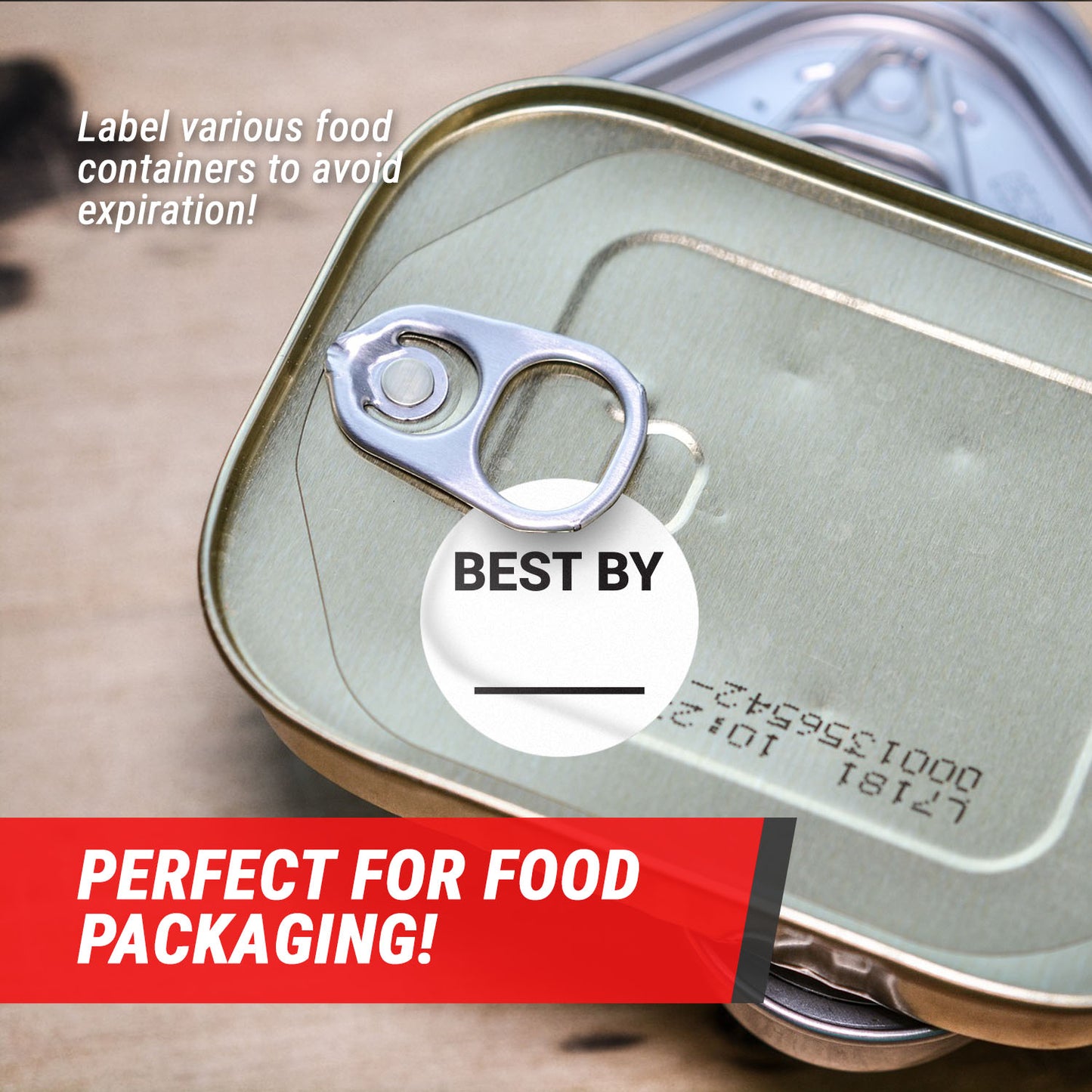 1.5in Stickers: Best By Food Storage Labels with Write-In Area