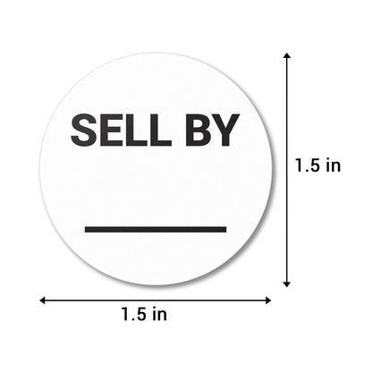 1.5 inch Sell By Food Storage Labels with Write-In Area (Roll)