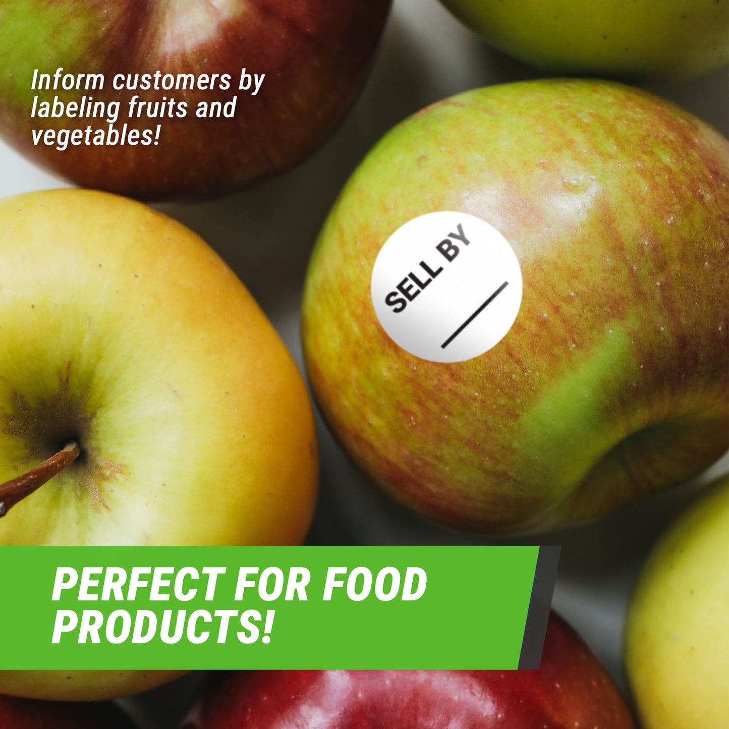 1.5 inch Sell By Food Storage Labels with Write-In Area (Roll)
