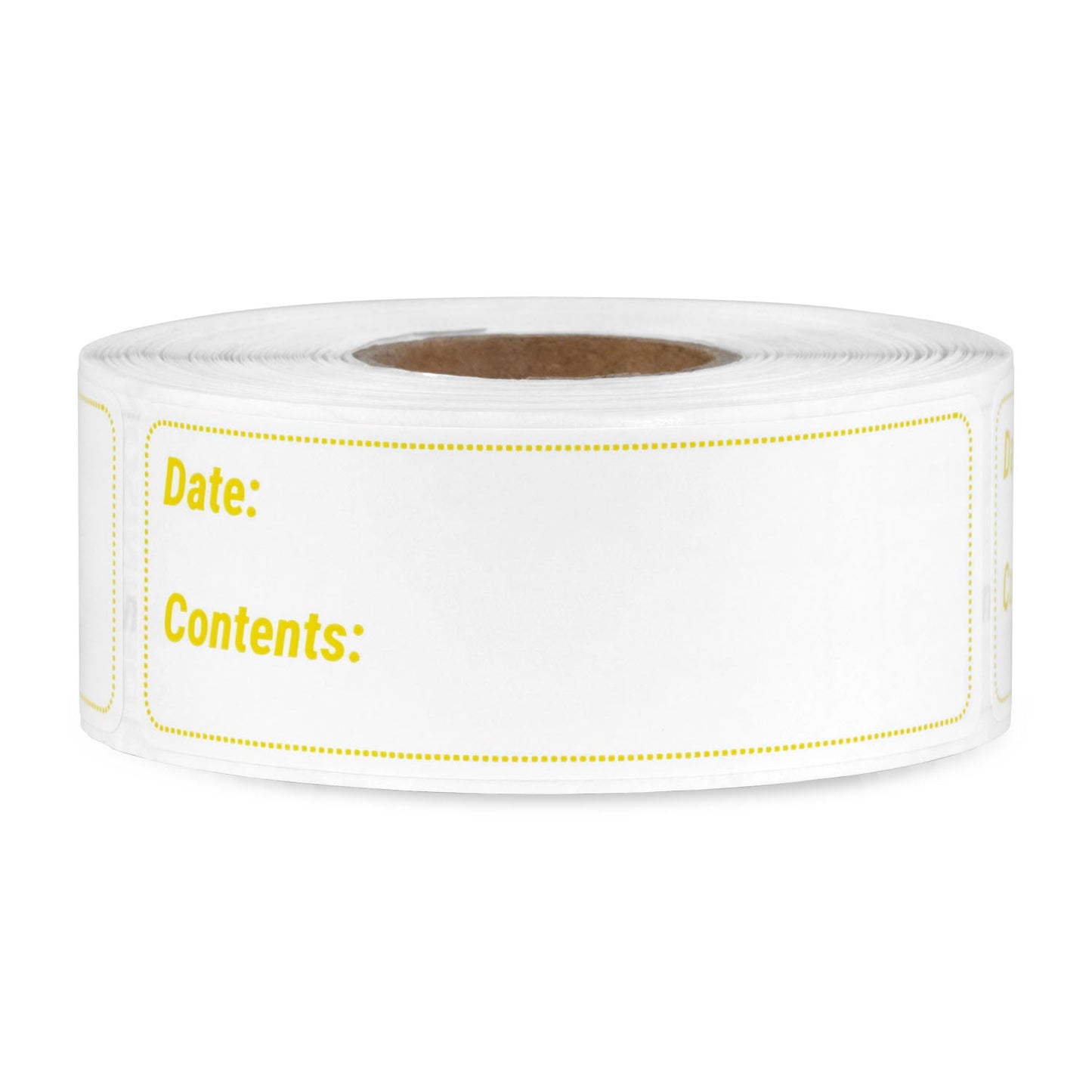 3 x 1 inch Date and Contents Food Storage Labels (Yellow)
