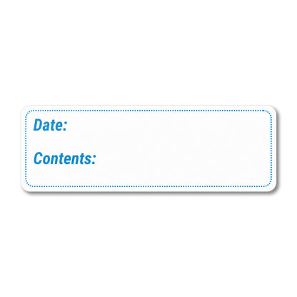 3 x 1 inch Date and Contents Food Storage Labels (Blue)