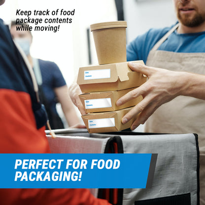 3 x 1 inch Date and Contents Food Storage Labels (Blue)