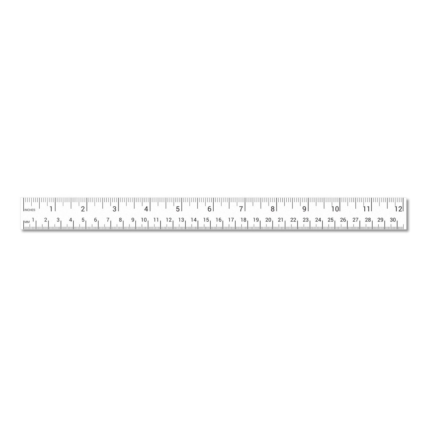12 x 1in Stickers: Ruler Labels 12 Inches per Sticker (White)