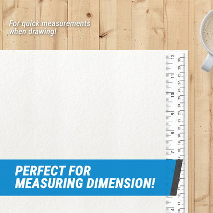 12 x 1in Stickers: Ruler Labels 12 Inches per Sticker (White)