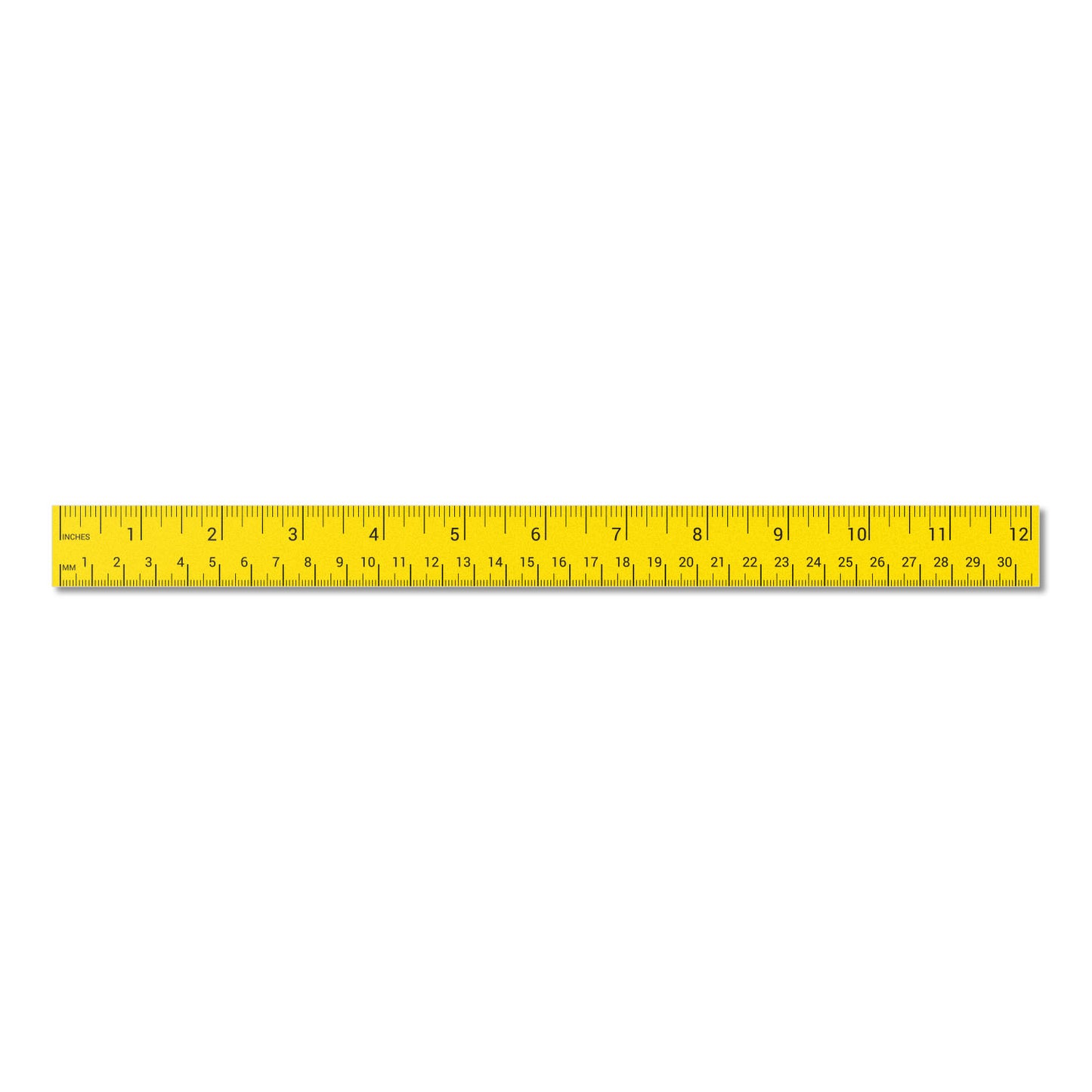 12 x 1in Stickers: Ruler Labels 12 Inches per Sticker (Yellow)
