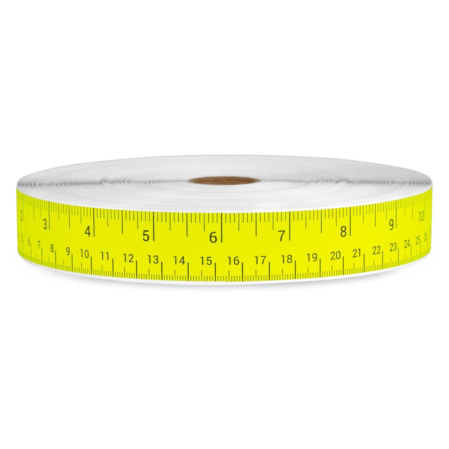12 x 1in Stickers: Ruler Labels 12 Inches per Sticker (Yellow)
