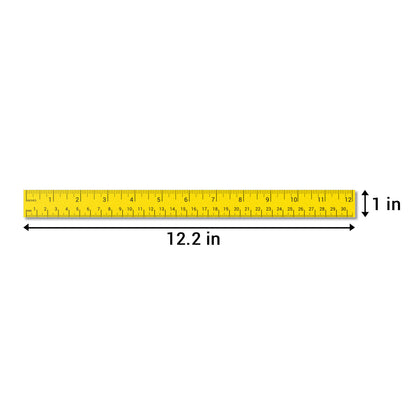 12 x 1in Stickers: Ruler Labels 12 Inches per Sticker (Yellow)