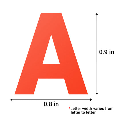 0.8 inch Alphabet Letters Colored Stickers A to Z (Sheets)