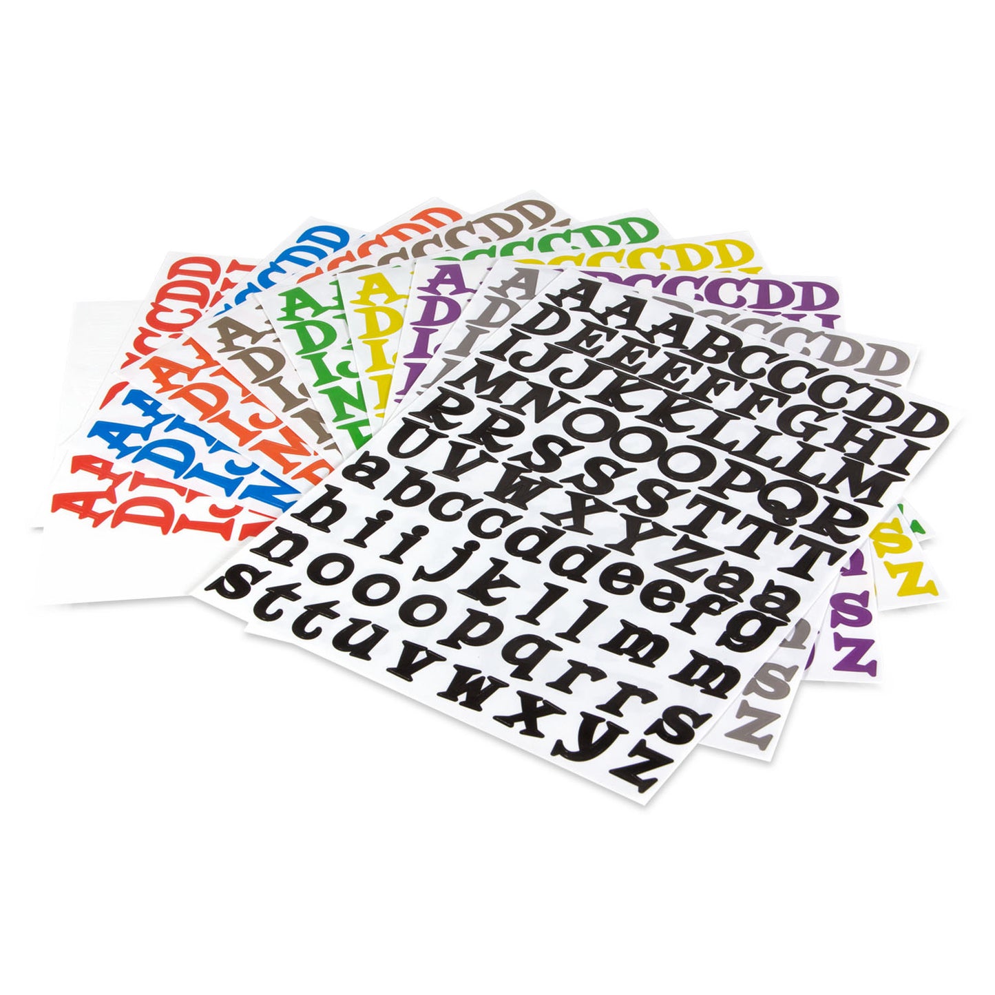 0.9 inch Stickers Capital and Lowercase Decorative Alphabet Letters A to Z (10 Sheets)