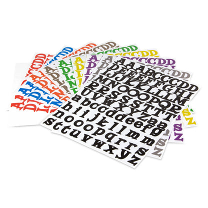 0.9 inch Stickers Capital and Lowercase Decorative Alphabet Letters A to Z (10 Sheets)