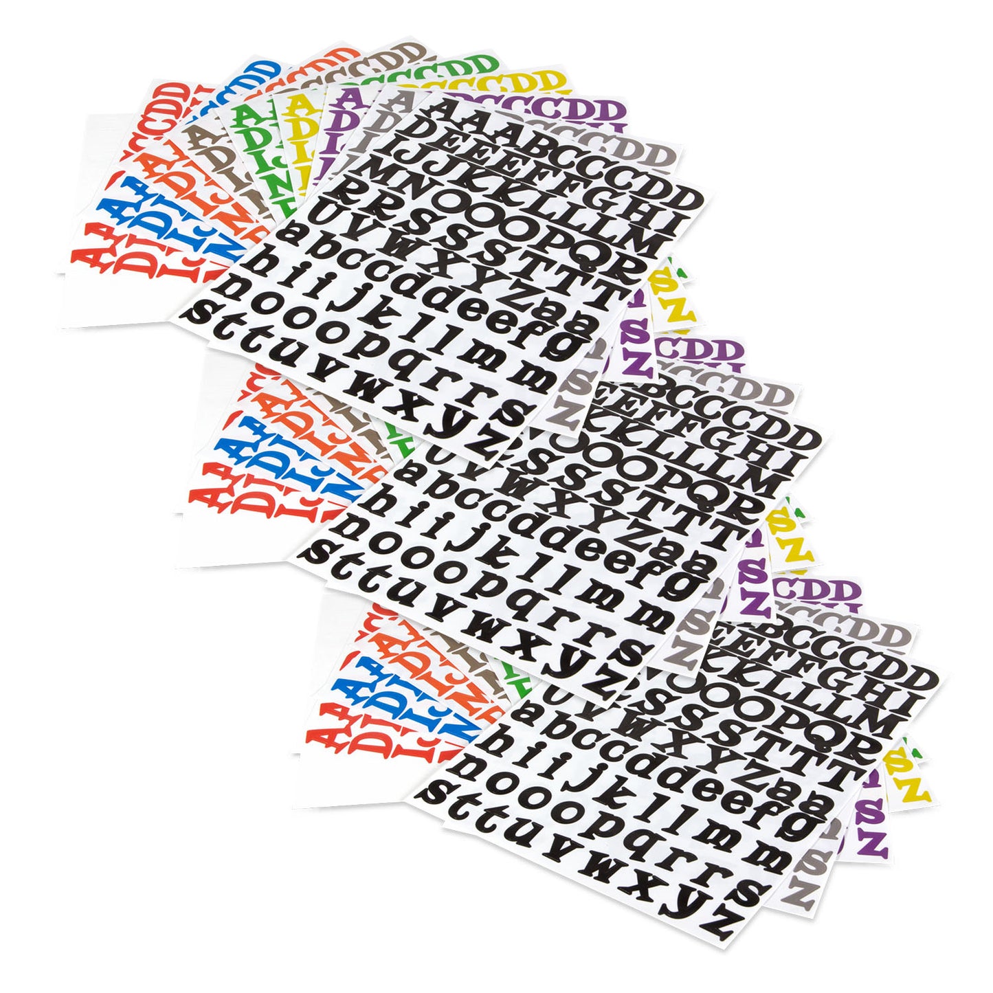 0.9 inch Stickers Capital and Lowercase Decorative Alphabet Letters A to Z (10 Sheets)