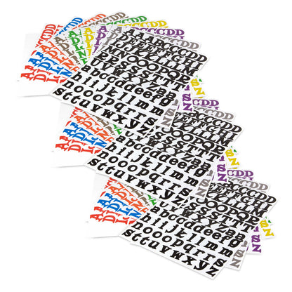 0.9 inch Stickers Capital and Lowercase Decorative Alphabet Letters A to Z (10 Sheets)