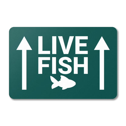 6 x 4in Stickers: Live Fish This Side Up Shipping Labels