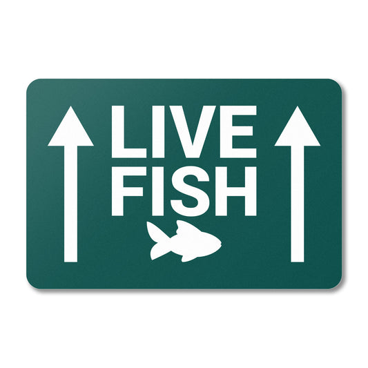 6 x 4in Stickers: Live Fish This Side Up Shipping Labels