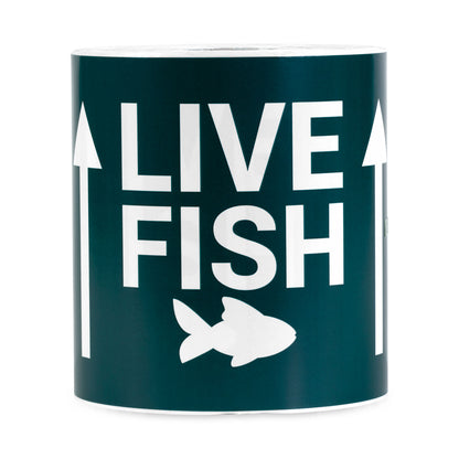 6 x 4in Stickers: Live Fish This Side Up Shipping Labels