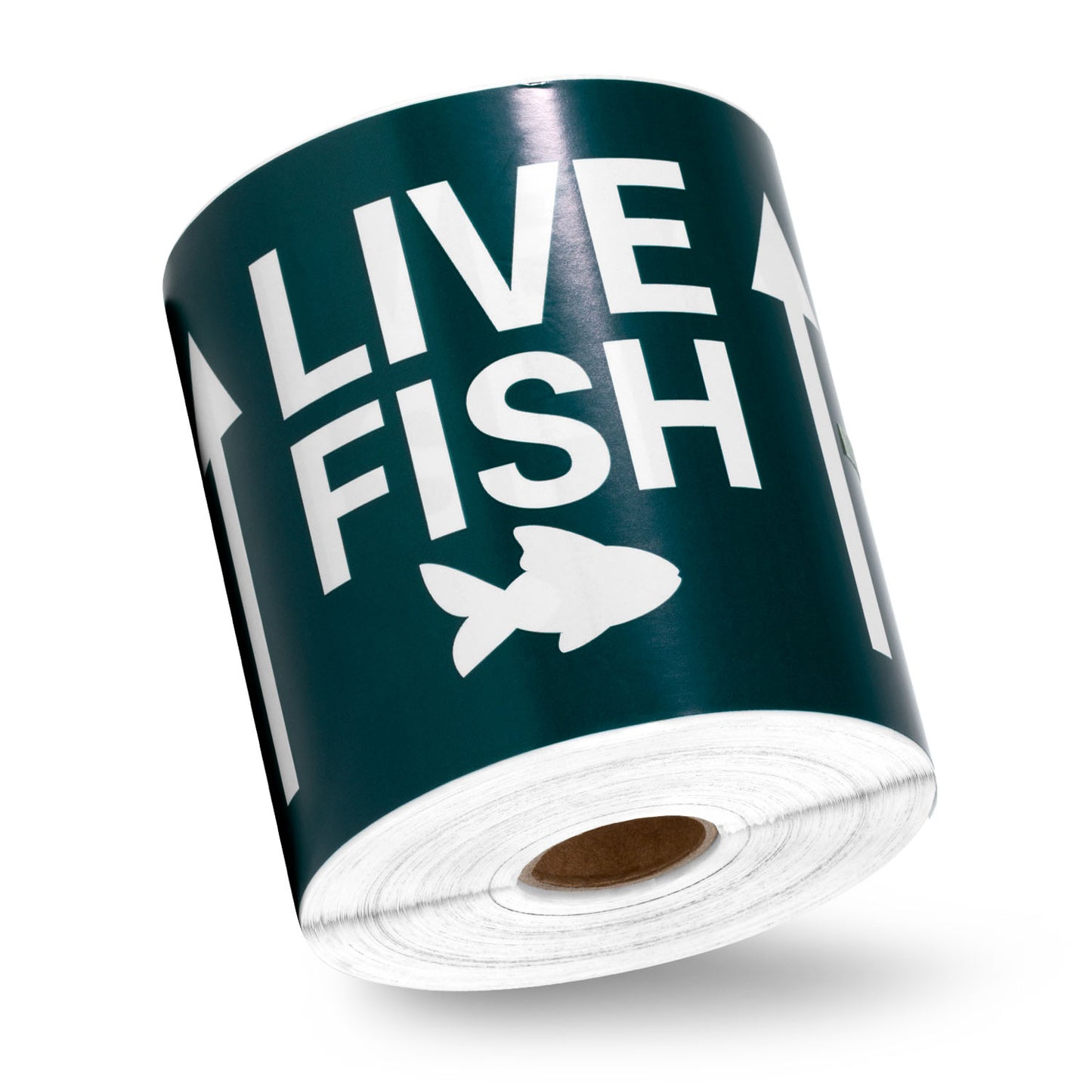 6 x 4in Stickers: Live Fish This Side Up Shipping Labels