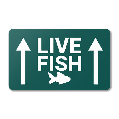 5 x 3in Stickers: Live Fish This Side Up Shipping Labels