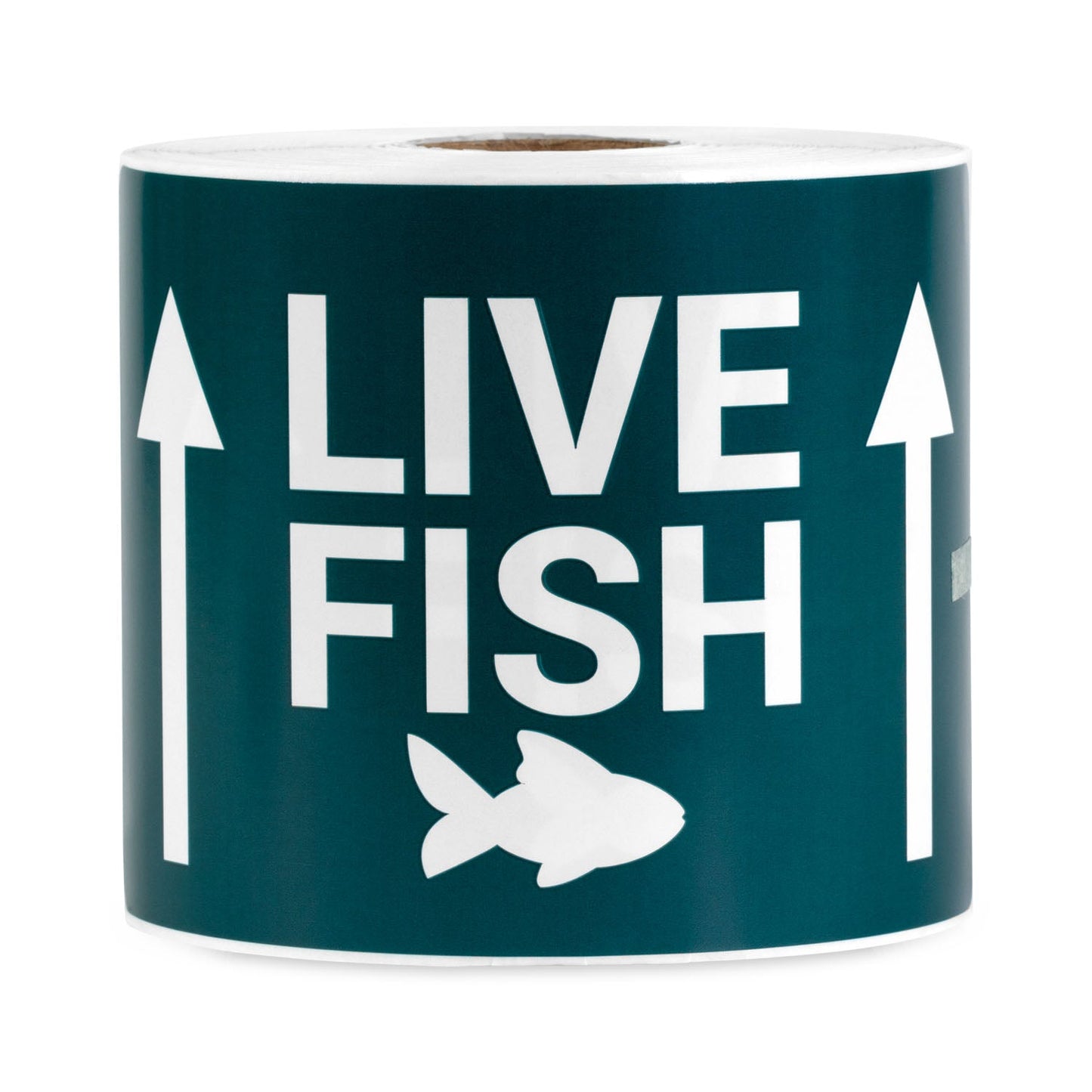 5 x 3in Stickers: Live Fish This Side Up Shipping Labels