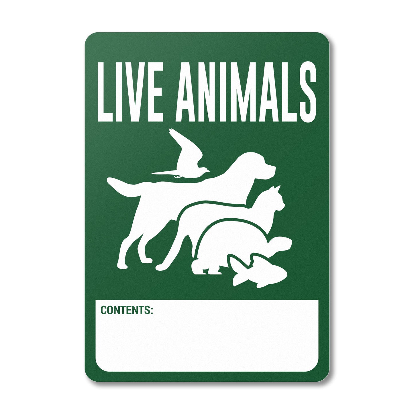 3.5 x 5in Stickers: Write-In Live Animals Shipping Labels