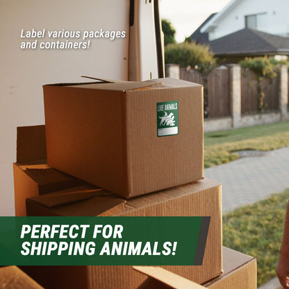 3.5 x 5in Stickers: Write-In Live Animals Shipping Labels
