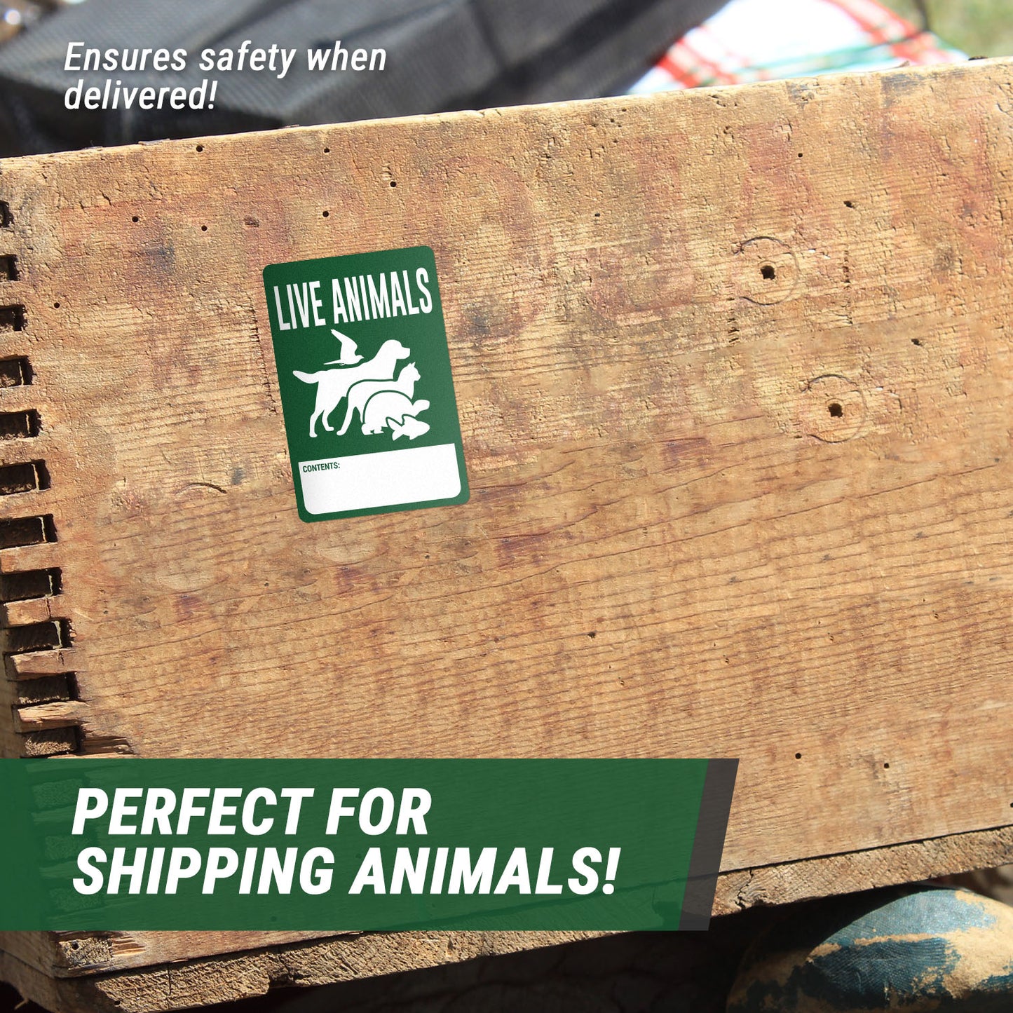 3.5 x 5in Stickers: Write-In Live Animals Shipping Labels