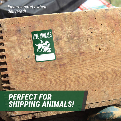 3.5 x 5in Stickers: Write-In Live Animals Shipping Labels