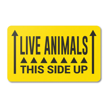 5 x 3in Stickers: Live Animals This Side Up Labels