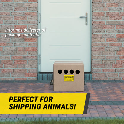 5 x 3in Stickers: Live Animals This Side Up Labels