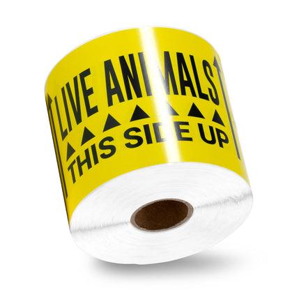 5 x 3in Stickers: Live Animals This Side Up Labels