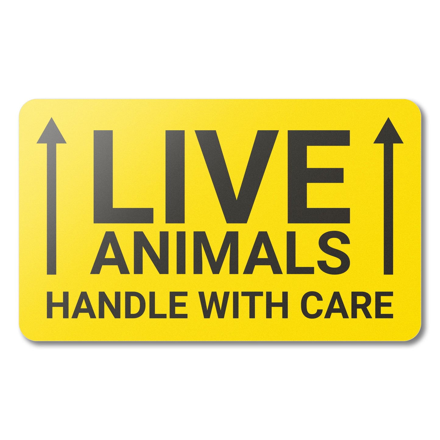 5 x 3in Stickers: Handle with Care Live Animals Labels