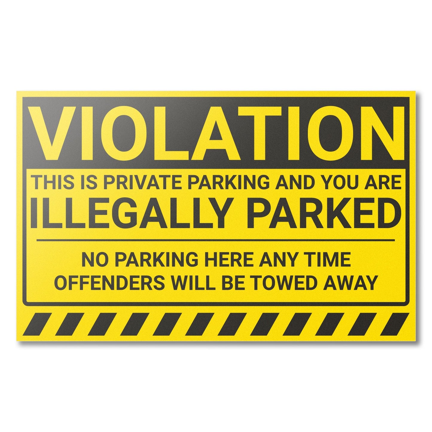 8 x 5in Stickers: You Are Illegally Parked Parking Violation Labels