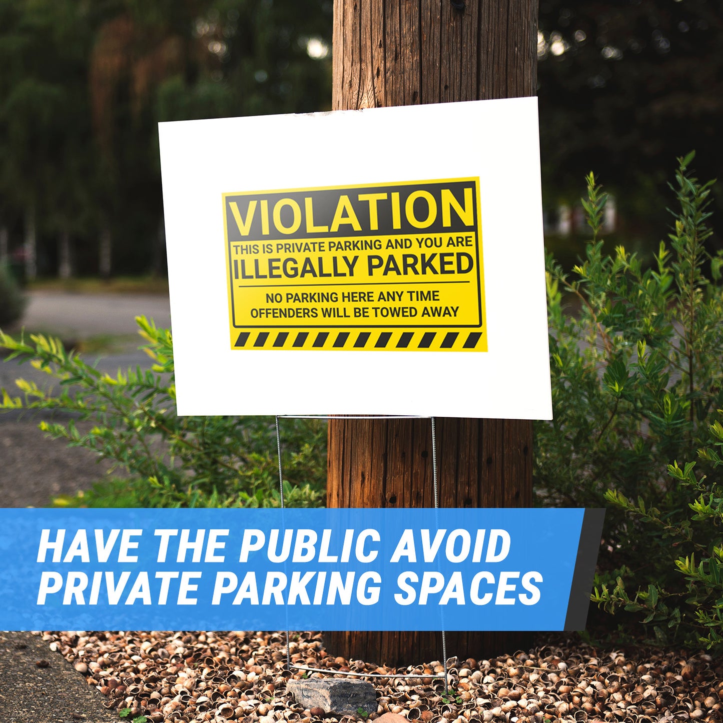 8 x 5in Stickers: You Are Illegally Parked Parking Violation Labels