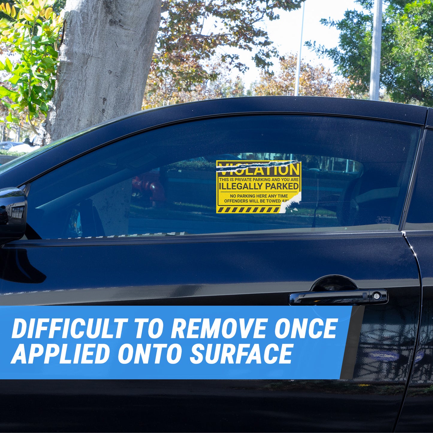 8 x 5in Stickers: You Are Illegally Parked Parking Violation Labels