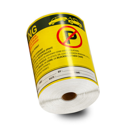 9 x 6in Stickers: Warning You Are Illegally Parked Parking Violation Labels