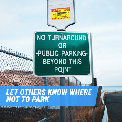 9 x 6in Stickers: Warning Private Parking Labels