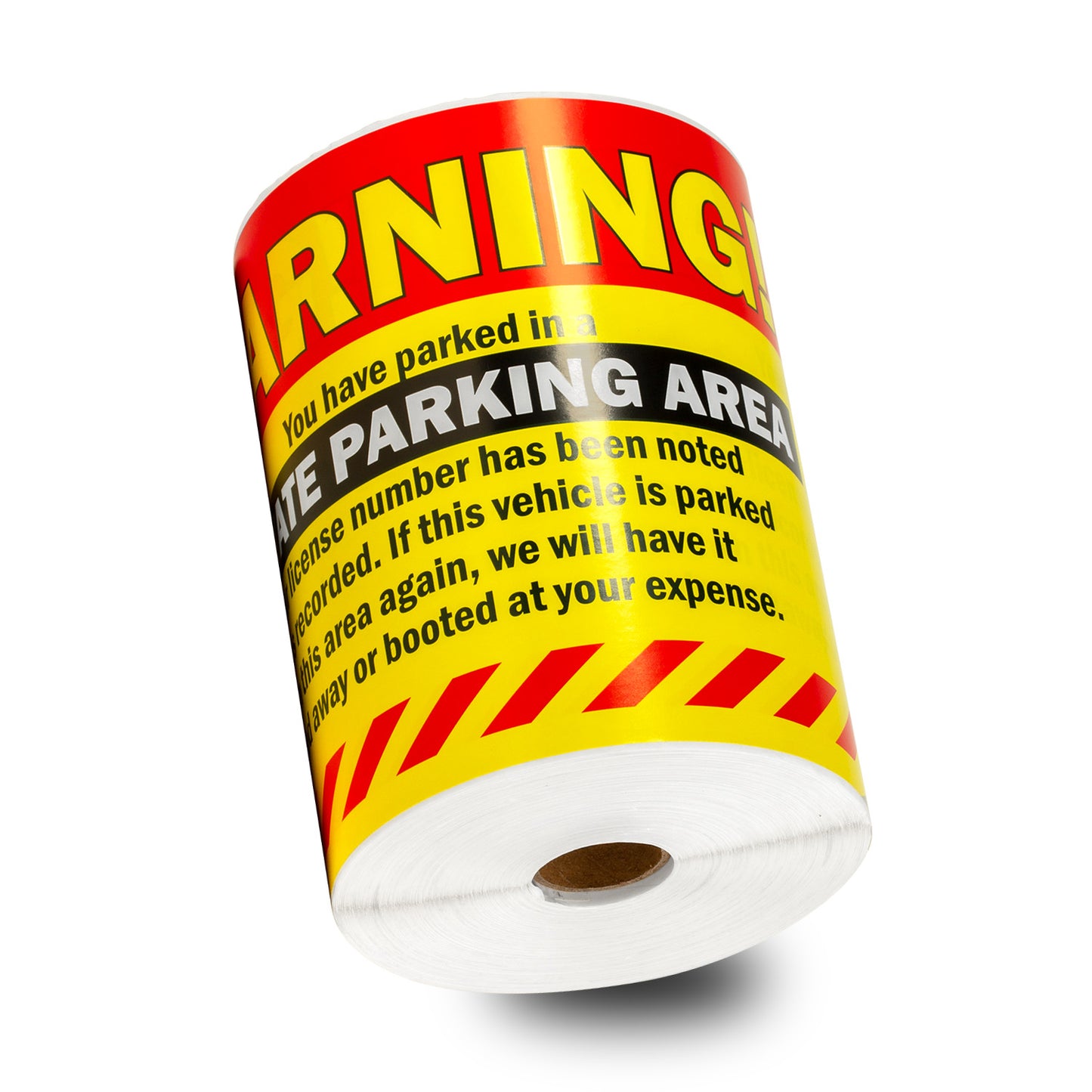 9 x 6in Stickers: Warning Private Parking Labels
